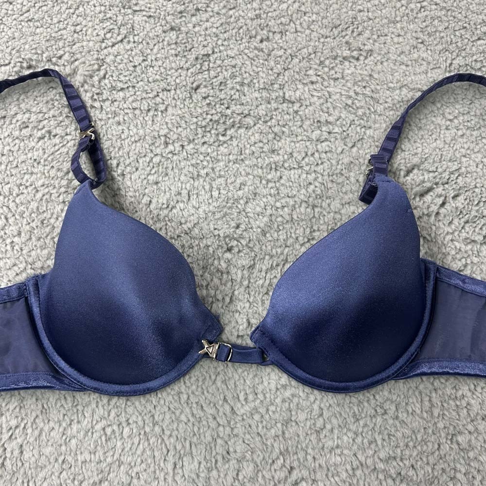 Lilly Of France Bra 34B Plunge 2111707 Center adjustment Purple